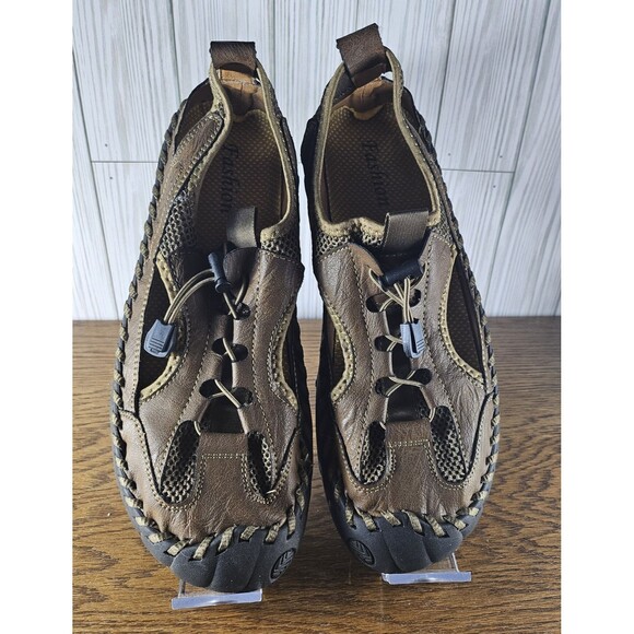Mens Leather Sandals Summer Walking Hiking Shoes Closed Toe Breathable  EU 45 - Picture 3 of 6